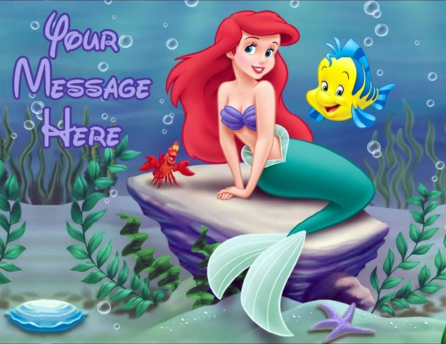 EDIBLE THE LITTLE Mermaid Ariel Cake Topper Birthday Wafer Paper Sheet edible-the-little-mermaid-ariel-cake-topper-birthday-wafer-paper-sheet