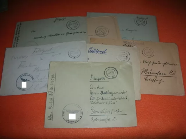 7 Feldpost Belege Briefe Pulawy Lublin Polen Tarnstempel Kovolut Lot 2.WK