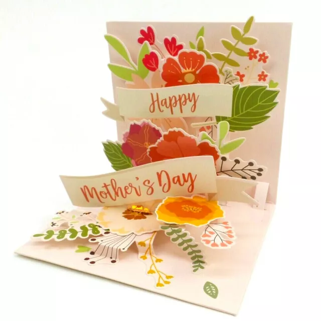 Mother's Day Greeting Card Bouquet for Mom 3D Pop Up Card Up With Paper