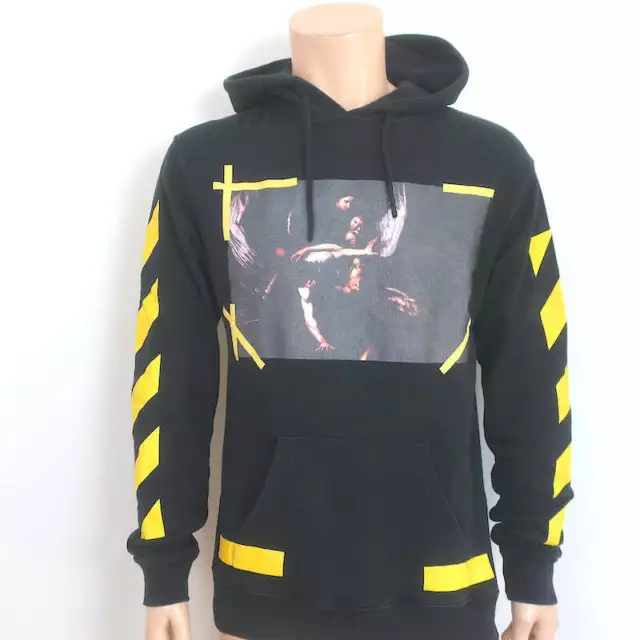 Off-White c/o Virgil Abloh Caravaggio Hoodie Sweatshirt Black Size Small