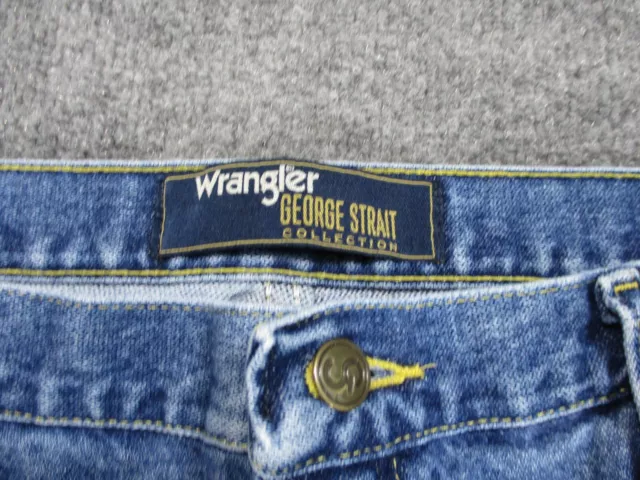 WRANGLER GEORGE STRAIT Jeans Mens 36x31 Blue Straight Cowboy Outdoors ...