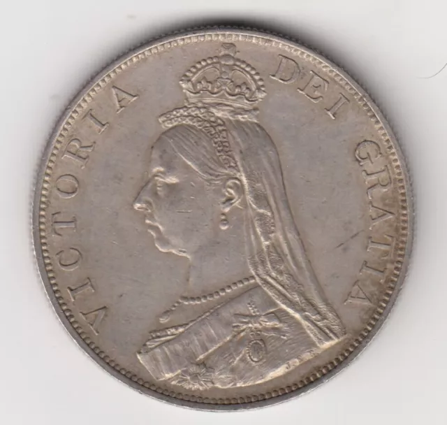 1889 Great Britain Double Florin Silver Coin