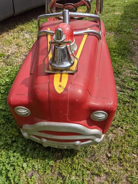 ANTIQUE FIRE TRUCK Pedal Car Collectible $295.00 - PicClick