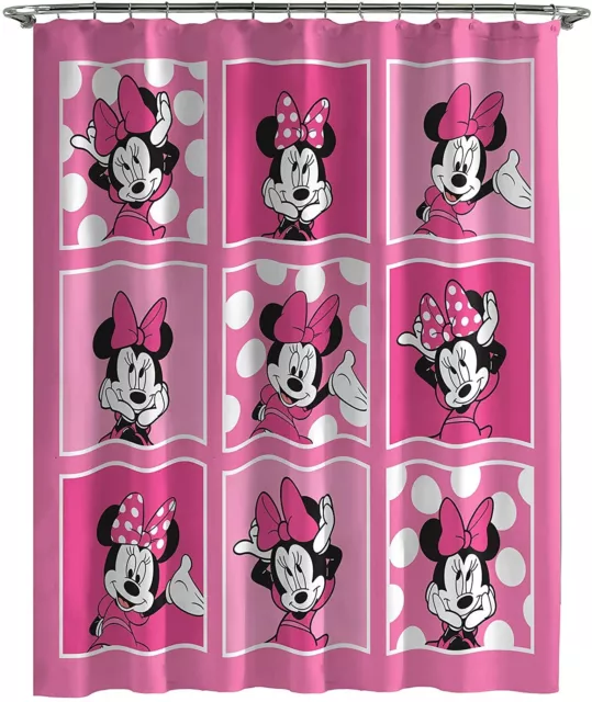 Minnie Mouse "Cute Emotions" Kids Fabric Shower Curtain - AB09LFX55772