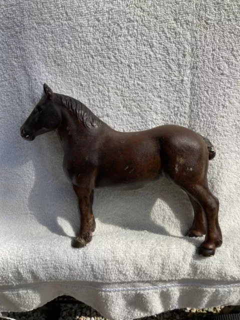 Antique Hubley Cast Iron Doorstop “PERCHERON” Horse Figurine.