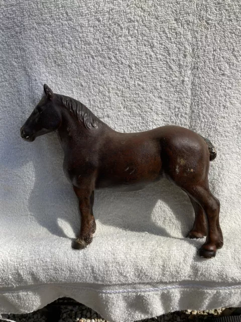 Antique Hubley Cast Iron Doorstop “PERCHERON” Horse Figurine. Antique Hubley Cast Iron Doorstop “PERCHERON” Horse Figurine.