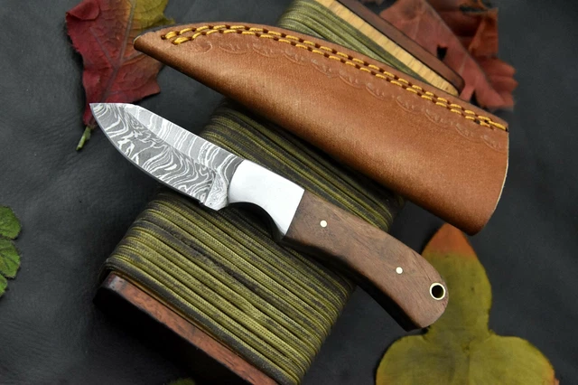 Custom 5.9"OAL Hand Forged Damascus Steel Skinning Hunting Knife Handmade (A9-F) 4