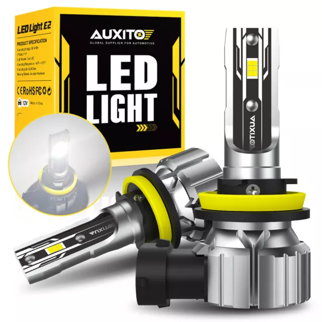 AUXITO H11 LED Headlight 6500K Low Beam Bulbs Conversion Kit Clear Bright White