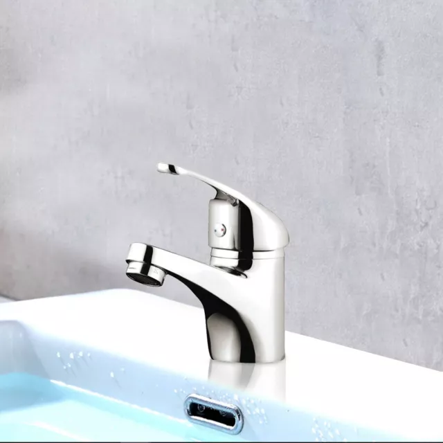 Mitigeur lavabo salle de bain chromé avec vidage - Noir - Monocomma