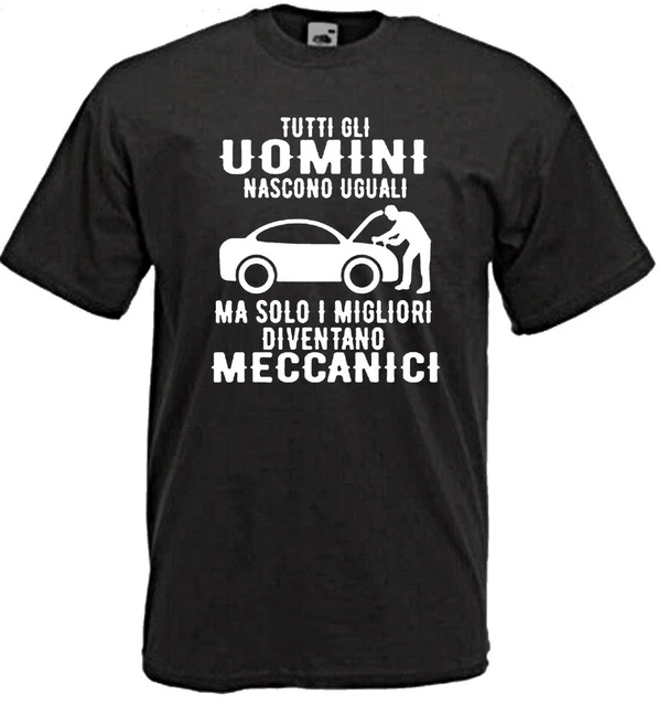 T-Shirt Maglietta Tutti Gli Uomini Sono Uguali Meccanici Lavoro Auto Motori Moto