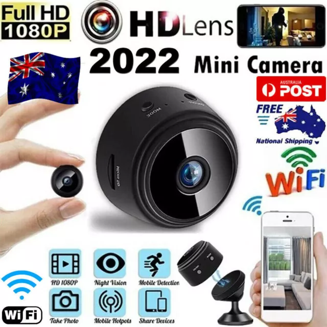 Mini HD Wifi Wireless IP Hidden Spy Camera Security Cam Network Monitor 1080P AU