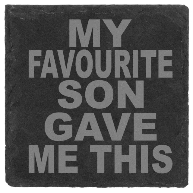 Funny Slate Coaster - Dad Birthday Gifts, Fathers Day Presents from Son, Unique