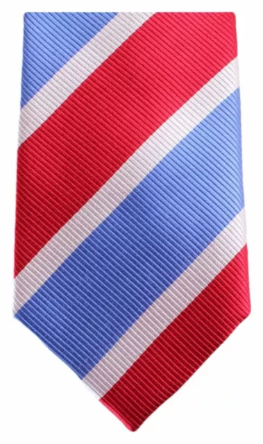 Knightsbridge Neckwear Mens Striped Tie - Blue/Red/White