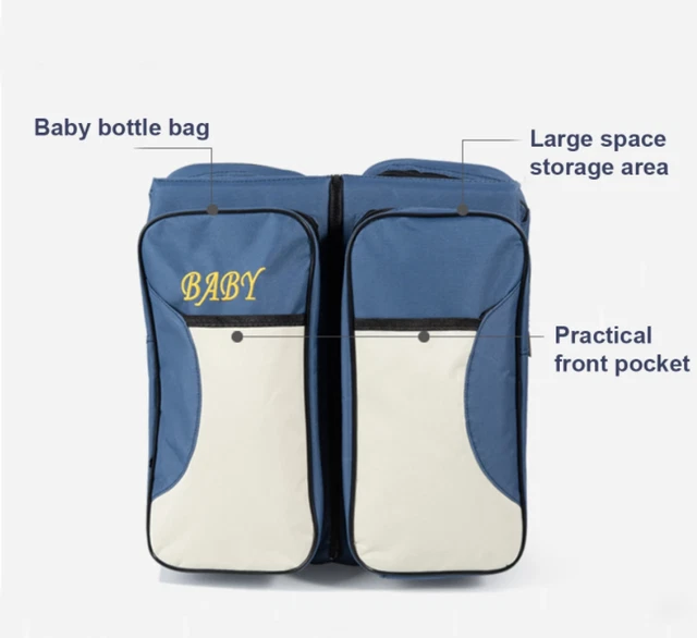 60L Large Folding Travel Baby Infant Crib Diaper Nappy Mummy Bed Bag 2