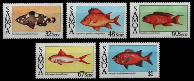 Samoa 1986 - Mi-Nr. 600-604 ** - MNH - Fische / Fish