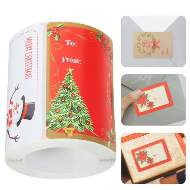 1 Roll of Gift Box Wrapping Stickers Household Gift Stickers Label Stickers