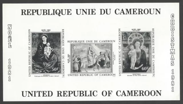 Cameroun #C299a 1981 Christmas miniature sheet photographic proof