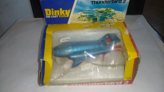 Vaisseau Véhicule Thunderbird 2 Dinky Toys 106 MECCANO-UK + boîte d'origine 1978