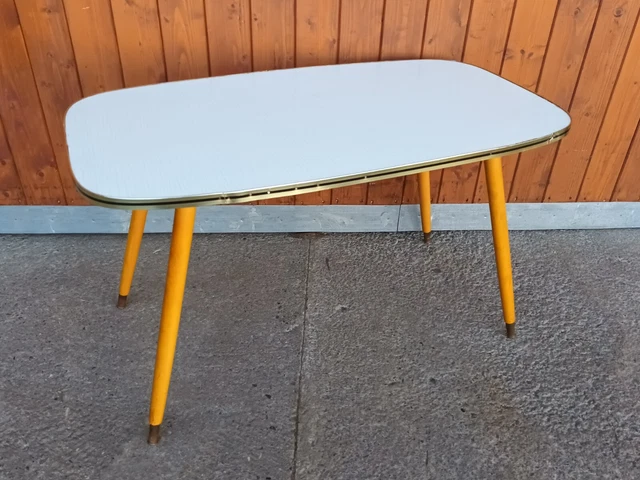 50s Mesa Vintage en Forma de Riñón Sofá Rockabilly Retro Café Table 50er
