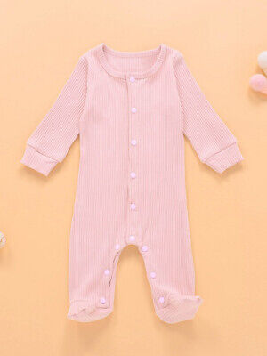 Body Neonato Pagliaccetto pigiama tuta tutina bambina bambino rosa coste  B024