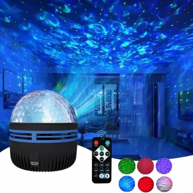 2-in-1 Northern Lights and Ocean Wave Projector w/14 Light Effects, for Party~