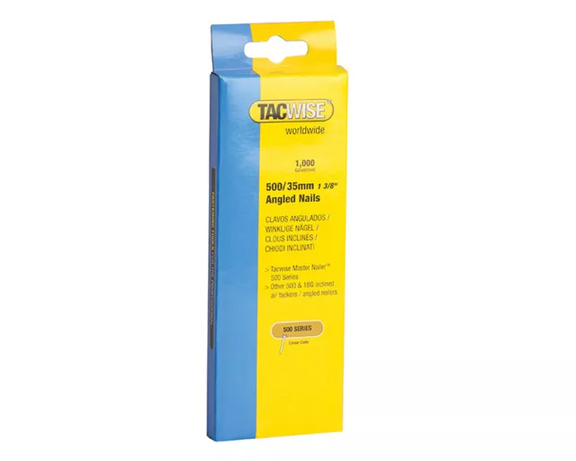 Tacwise 500 18 Jauge 35mm à Angle Ongles (Paquet 1000) TAC0482
