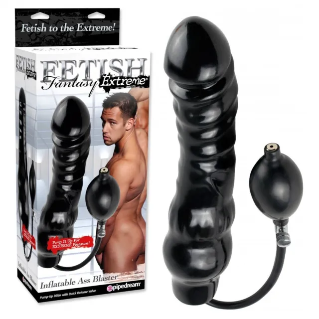 Sexy Toy Fallo Anale Realistico Gonfiabile Inflatable Ass Blaster Penis Pump