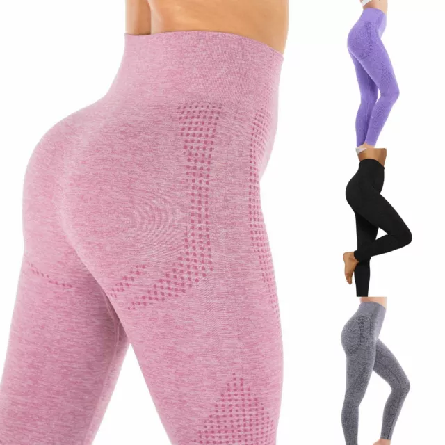 Women High Waisted Seamless Yoga Leggings Hip Lifting Workout Pants fit Exercise