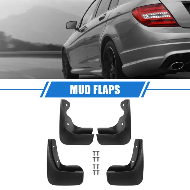 Mud Flaps Kit for Volkswagen Jetta 2011-2014 Black Front Rear Splash Guards