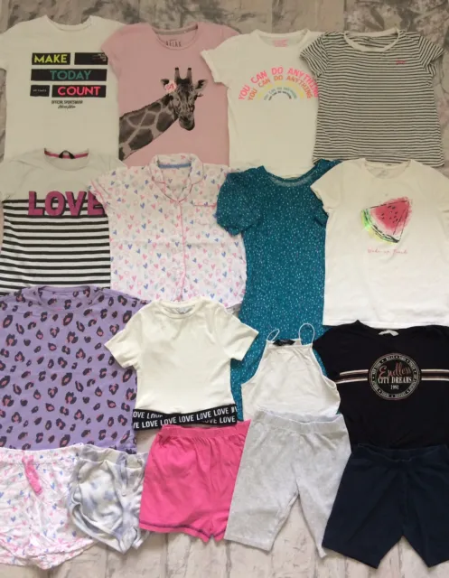 Girls Clothes Bundle 10-11 Years T-shirts Shorts Dress Etc H&M TU George Etc