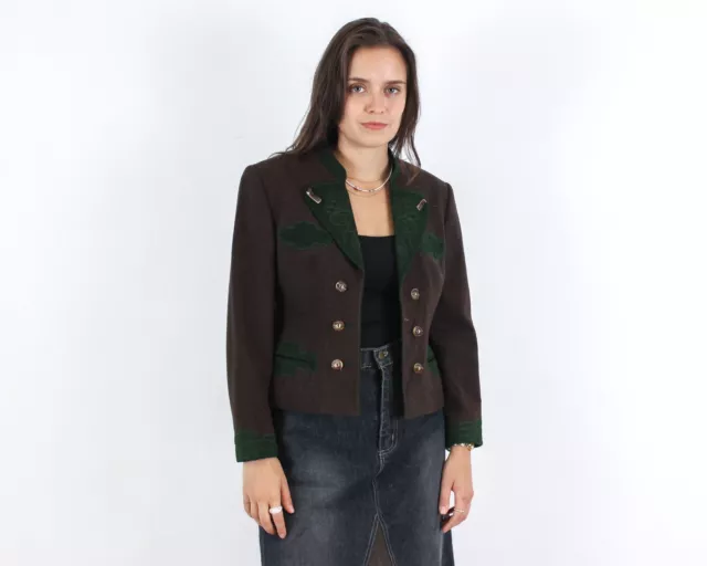 Loden Frey Blazer 70's FEMME S Veste Laine Trachten Cardigan Manteau Jager Vtg