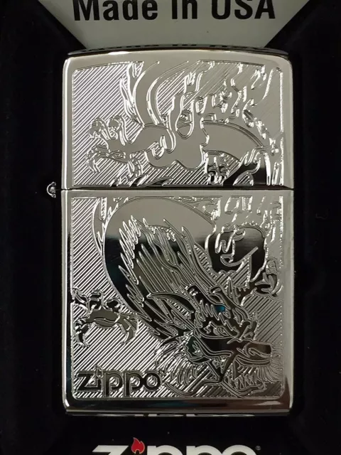 Zippo Dragon High Polished Chrome 250-38899