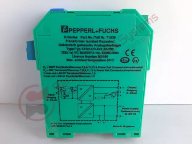 FUENTE DE ALIMENTACIÓN DEL TRANSMISOR PEPPERL+FUCHS KFD2-CR-Ex1.20-200