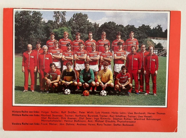 1. FC UNION BERLIN - Mannschaftspostkarte 80er Jahre - Fussball Bundesliga DDR