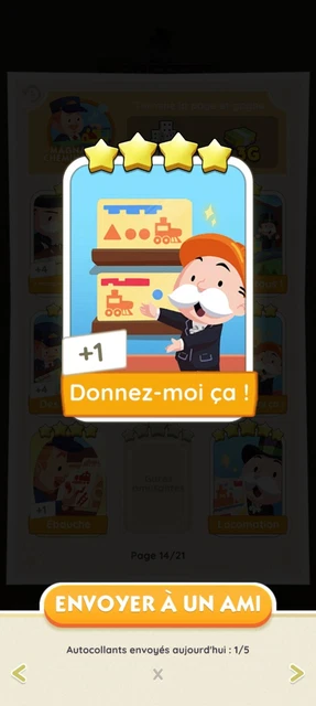 MONOPOLY GO! MERAVIGLIA!SET 19 Carta Rara 4 Stelle ⭐⭐⭐⭐ EUR 4,00 - Foto 3