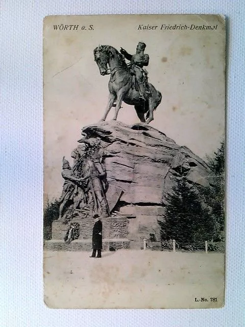 Wörth sur Sauer, Kaiser-Friedrich-Denkmal, Elsass-Lothringen, AK, gelaufen 1908