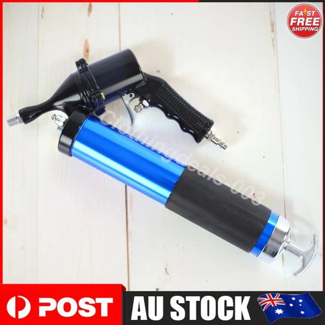 400CC AIR OPERATED Grease Gun 2 Coupler Pneumatic Compressor Pump (Blue ...