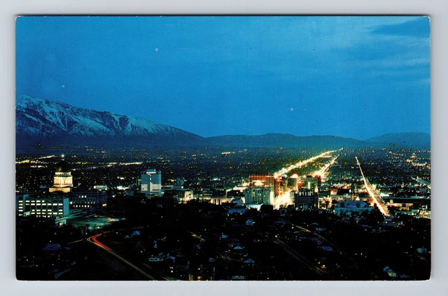 Salt Lake City UT-Utah, Aerial Scenic View Area, Vintage Postcard