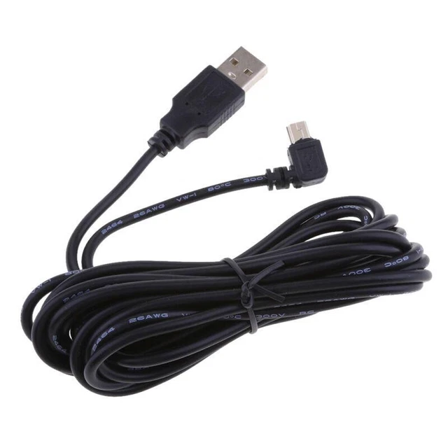 Tragbares 3,5 m langes 5V2A-Ladekabel, Mini-USB, 90° rechtwinkliger Kopf für