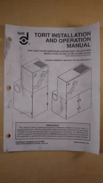 Torit Installation and Operation Manual IOM-40777-00 6C B5