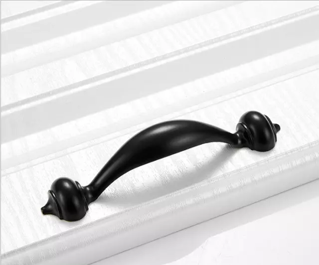 Zinc Alloy Black Cabinet Handles American style Kitchen Cupboard Door Pulls