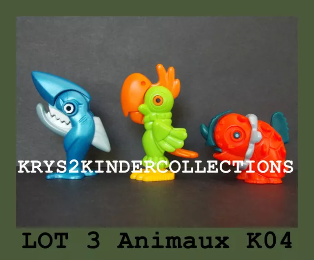 Lot Série Complète Kinder 3 Animaux K04 26 à 28 France 2003 +1 BPZ