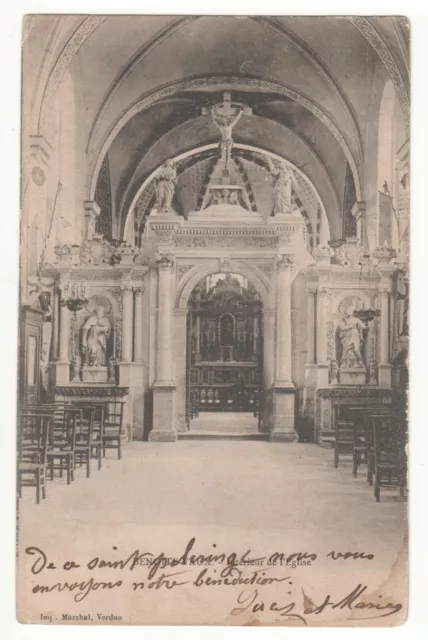 Cpa 55 - Benoite-Vaux : Intérieur De L'église (Meuse) Écrite