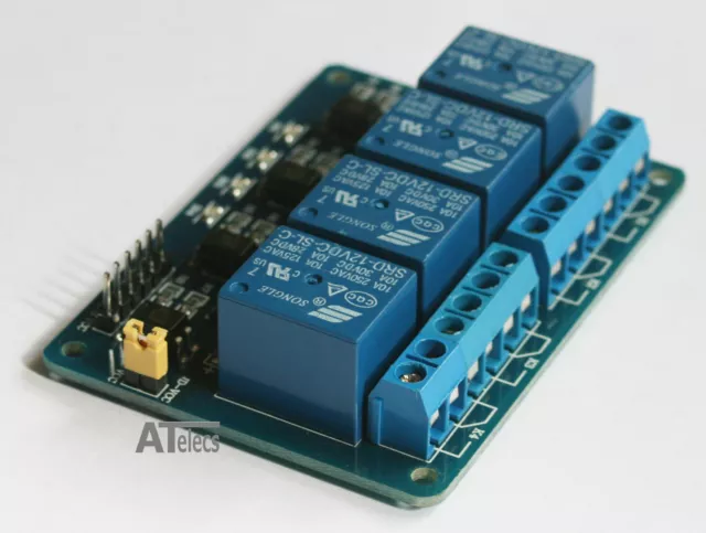 Module de carte relais Project 12v 4 canaux Arduino Raspberry Pi - Stock UK 3