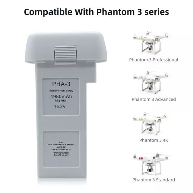 15.2V 4980mAh Akku für DJI Phantom 3 Professional Standard Advanced Drone