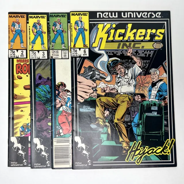 Marvel Comics Kickers Inc New Universe #2 3 4 6 1986 1987 Comic Book Lot of 4