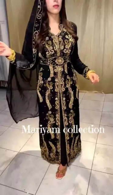 Venta Dubai marroquí islámico Kaftan árabe elegante vestido de mujer...