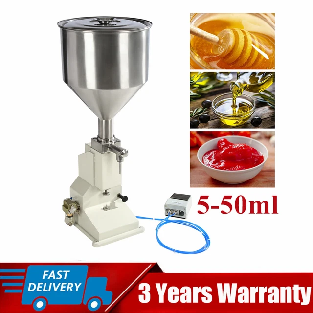 5-50ml Pneumatic Filling Machine Cosmetic Shampoo Paste Liquid Oil Bottle Filler