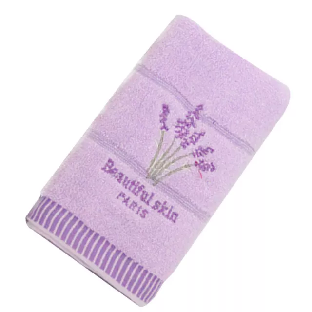 Cotton Bath Towels Lavender Embroidery Towel Fast Drying Water Absorption Towel