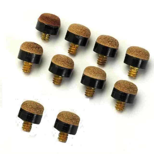 Lot De 10 Embouts De Queue De Billard à Visser - 12 Mm - Pour Remplacement Et Entretien, Accessoire Indispensable Pour Amateur De Billard - 11